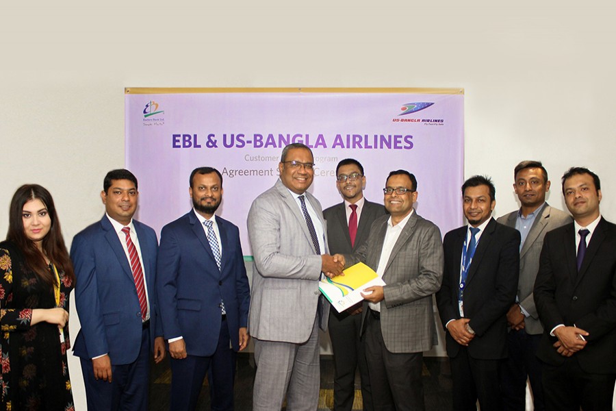EBL signs customer benefit deal with US-Bangla Airlines