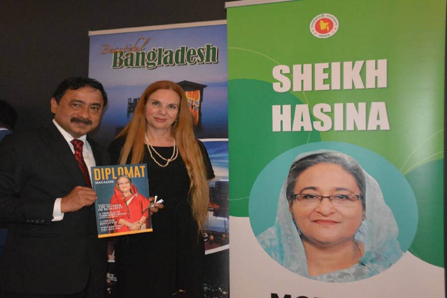 Diplomat Magazine runs cover story featuring Hasina