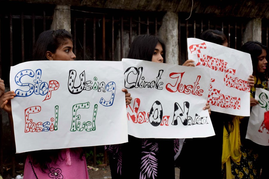 Youth march Dhaka streets demanding measures against climate change
