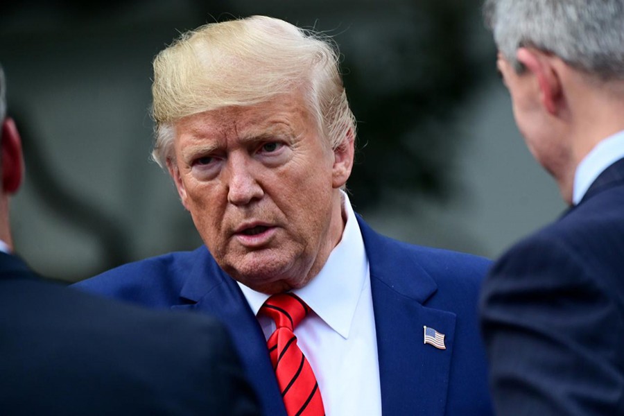 US President Donald Trump speaks as he meets with sheriffs from across the country on the South Lawn of the White House in Washington, US on September 26, 2019 — Reuters/Files