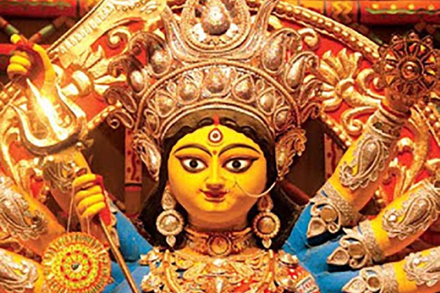 Preparations for Durga Puja at final stage