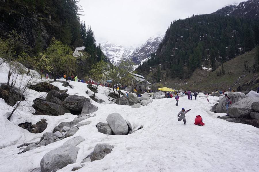 In the lap of the Himalayas