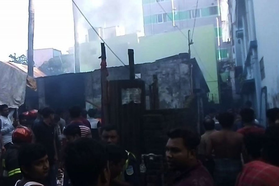 Worker dies in Mymensingh warehouse fire