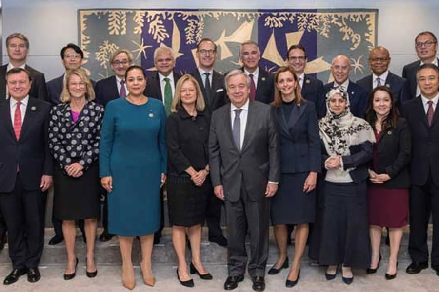 Inaugural Meeting of the Global Investors for Sustainable Development Alliance on October 16, 2019.     —Credit: UN Photo/Mark Garten