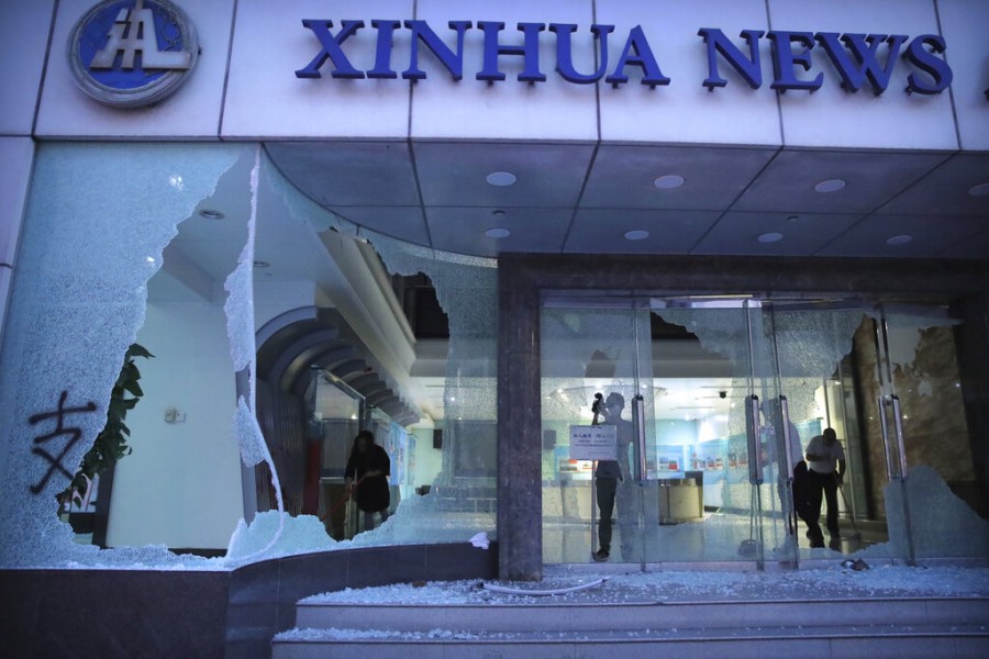 Xinhua slams 'barbaric' Hong Kong office attack