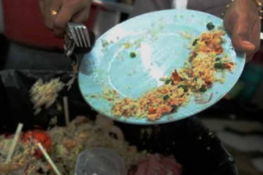 Most food waste takes place at wedding parties: Study