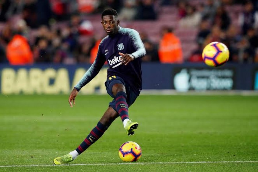 Soccer Football - La Liga Santander - FC Barcelona v Leganes - Camp Nou, Barcelona, Spain - January 20, 2019 Barcelona's Ousmane Dembele during the warm up REUTERS/Albert Gea