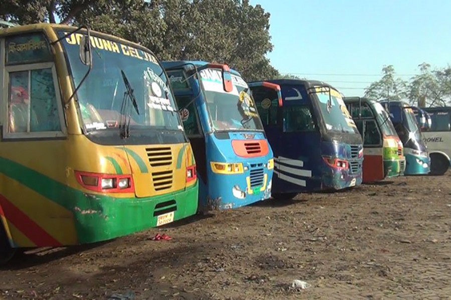 Mymensingh bus services remain suspended for second day
