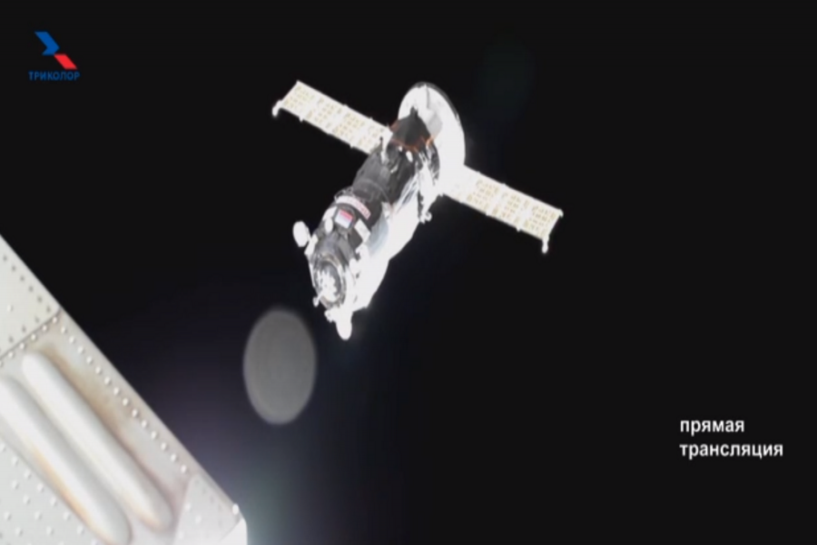 Russian cargo ship successfully docks with ISS