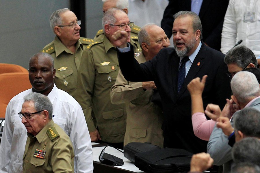 Tourism minister Manuel Marrero Cruz, named as the country's first prime minister a role created by the new constitution, gestures during the ordinary session of the National Assembly in Havana, Cuba on December 21, 2019 — Reuters photo