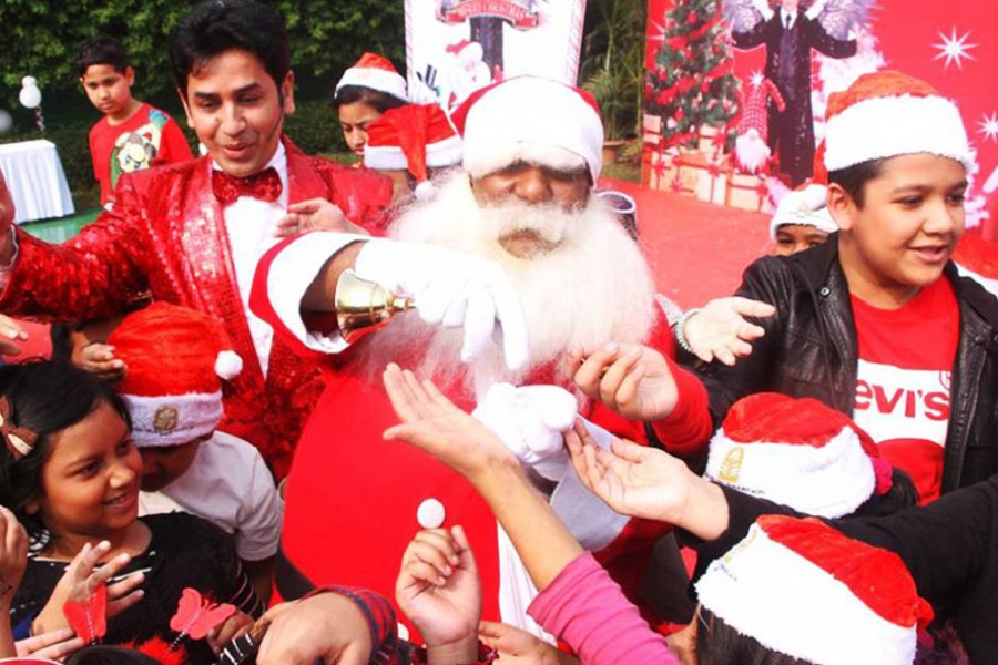 Christmas Day being celebrated with due fervour