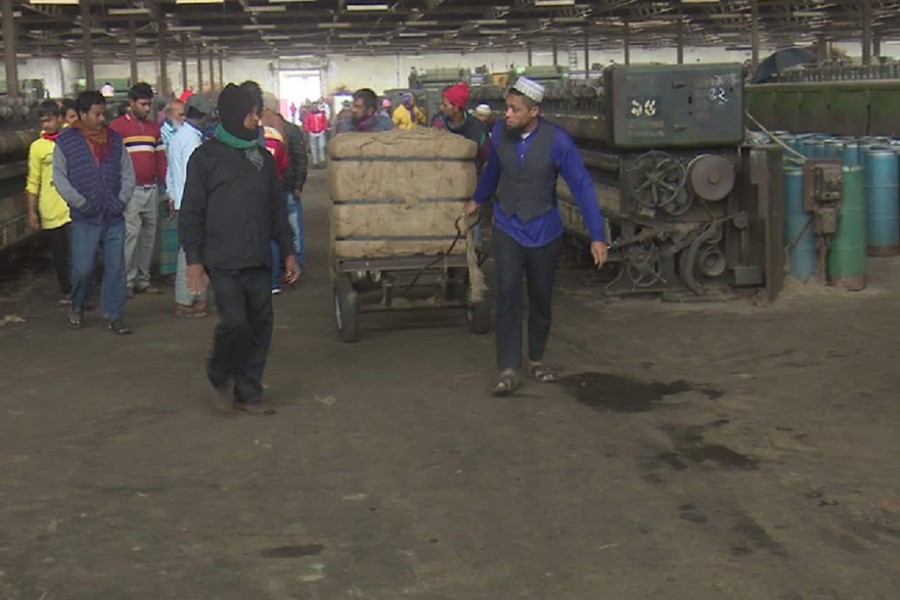 Jute mill workers return to factories
