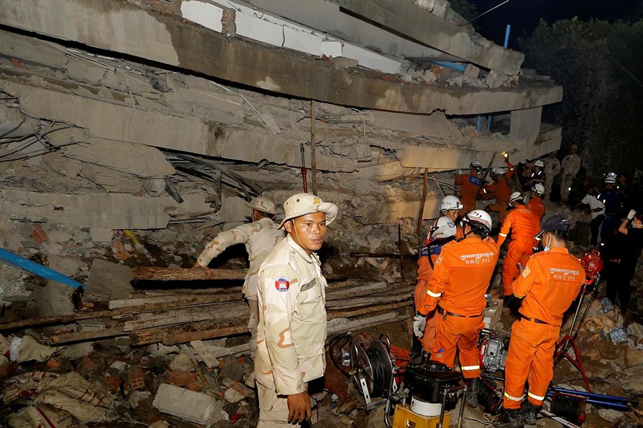 Cambodia guesthouse collapse leaves 36 dead