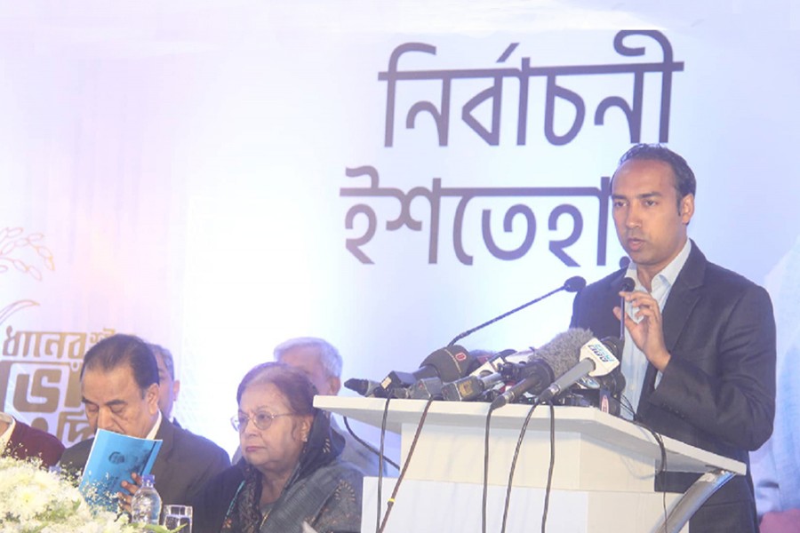 BNP’s Tabith unveils election manifesto