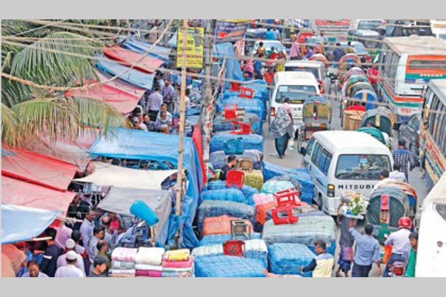 Encroachment of foot overbridge   