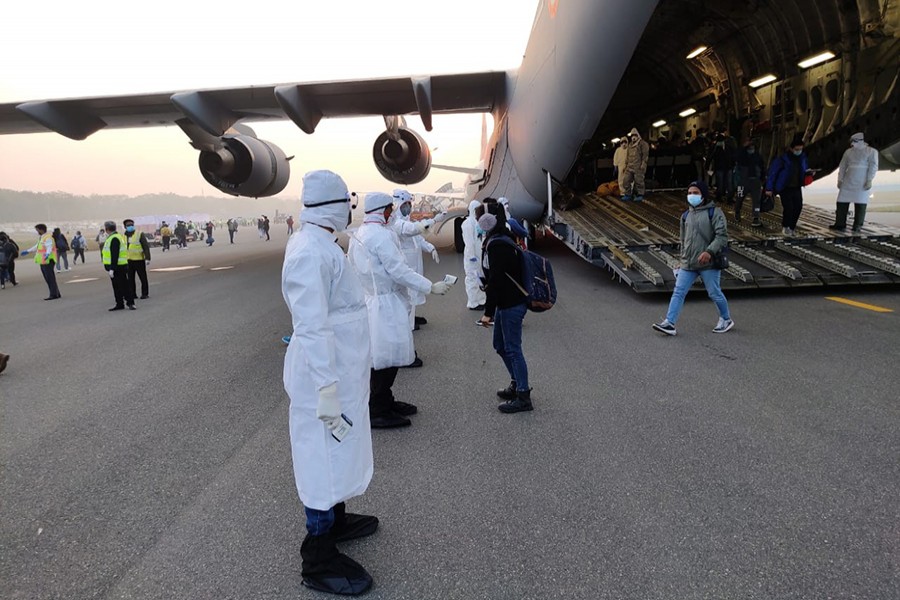Virus outbreak: 23 Bangladeshis flown to Delhi from Wuhan