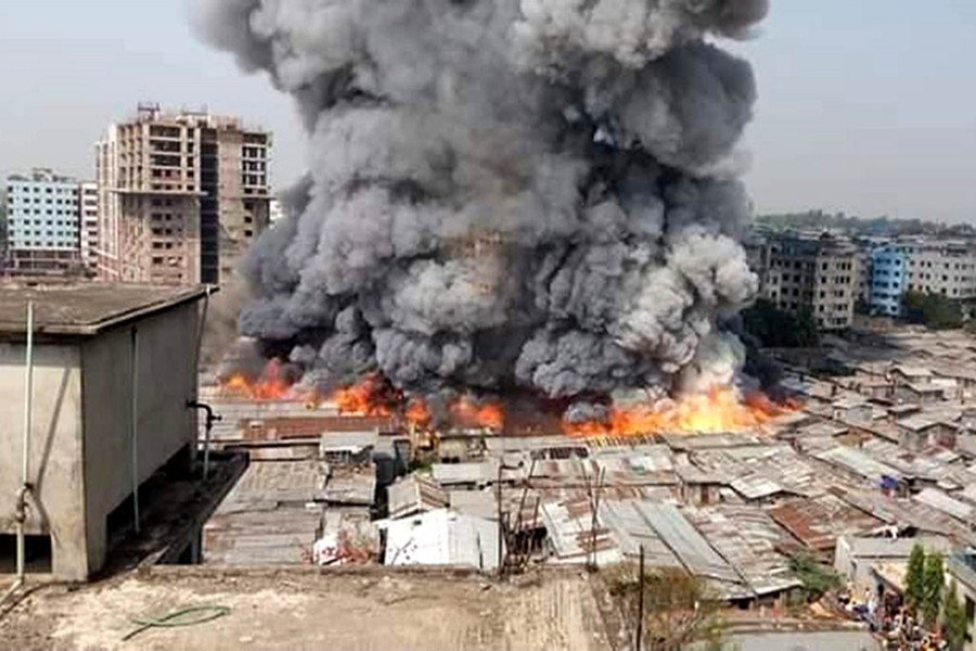Rupnagar slum fire under control