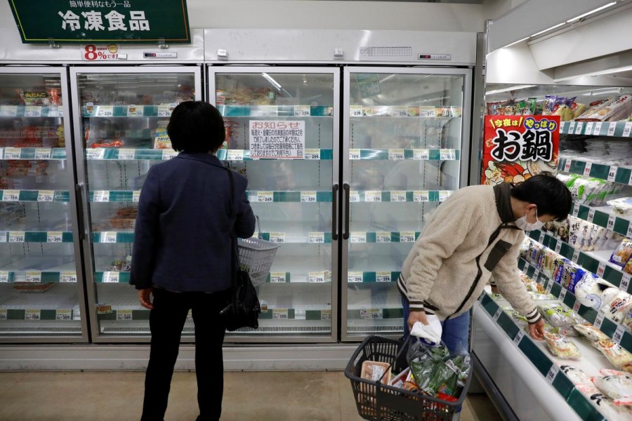 Panic-buying in Tokyo as residents asked to hunker down for weekend