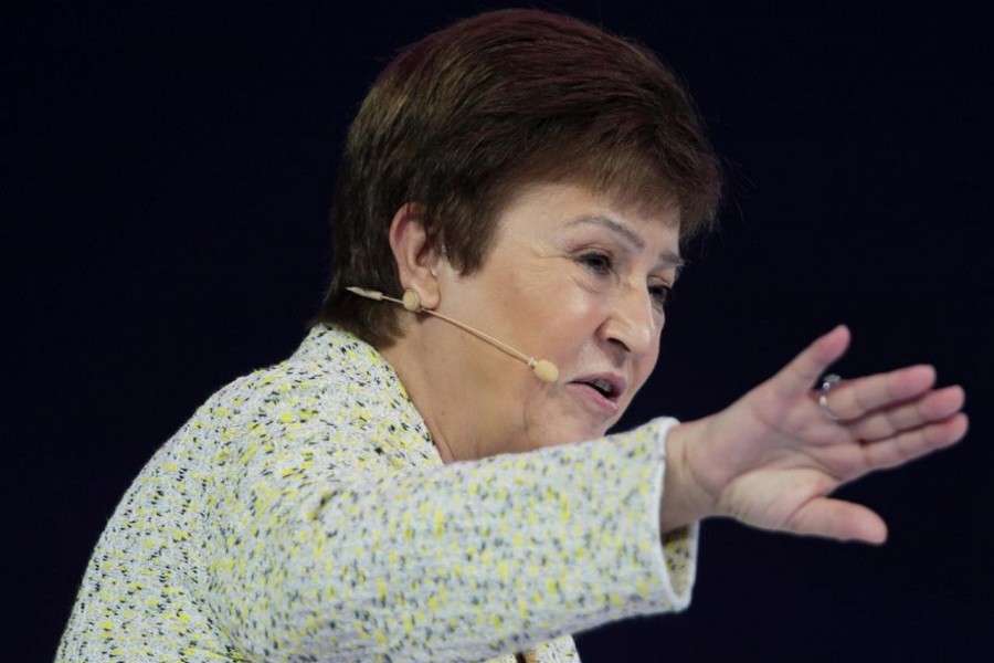 IMF Managing Director Kristalina Georgieva speaks at the Global Women's Forum in Dubai, United Arab Emirates, February 16, 2020. — Reuters/Files