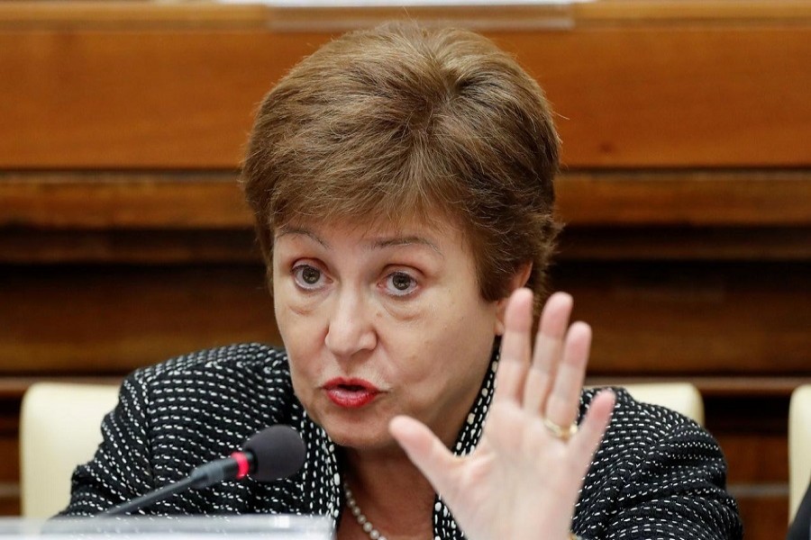 IMF Managing Director Kristalina Georgieva speaks during a conference hosted by the Vatican on economic solidarity, at the Vatican, February 05, 2020. — Reuters/Files