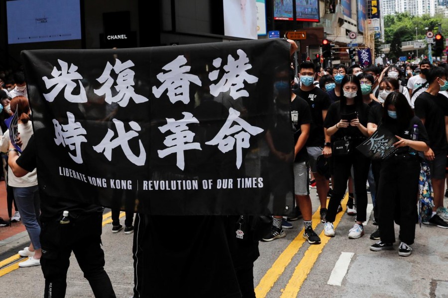 Hundreds protest in Hong Kong against proposed nat'l security laws