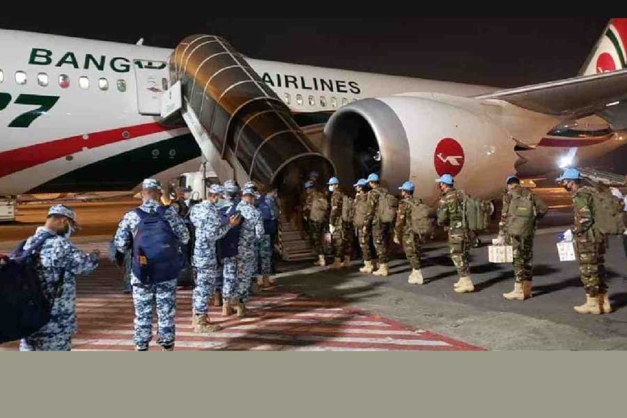 Biman carries B’deshi Peacekeepers for first time in UN History