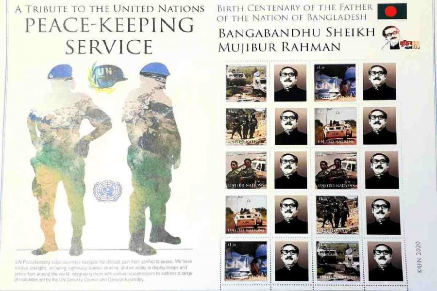 UN issues stamp marking birth centenary of Bangabandhu