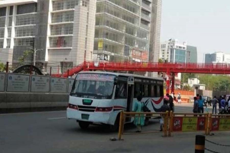 Bus crushes two to death in city