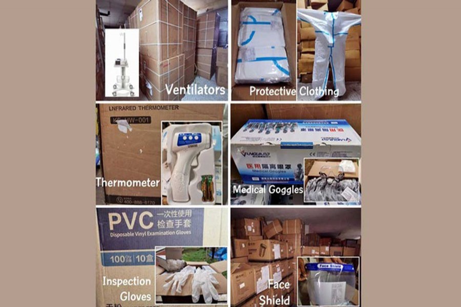 bKash hands over medical supplies from Alibaba, Jack Ma Foundation to PM’s relief fund