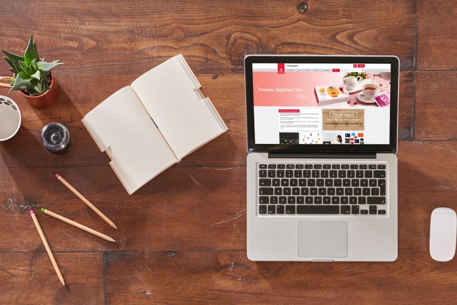 Emirates offers online shopping at their official store for frequent flyers