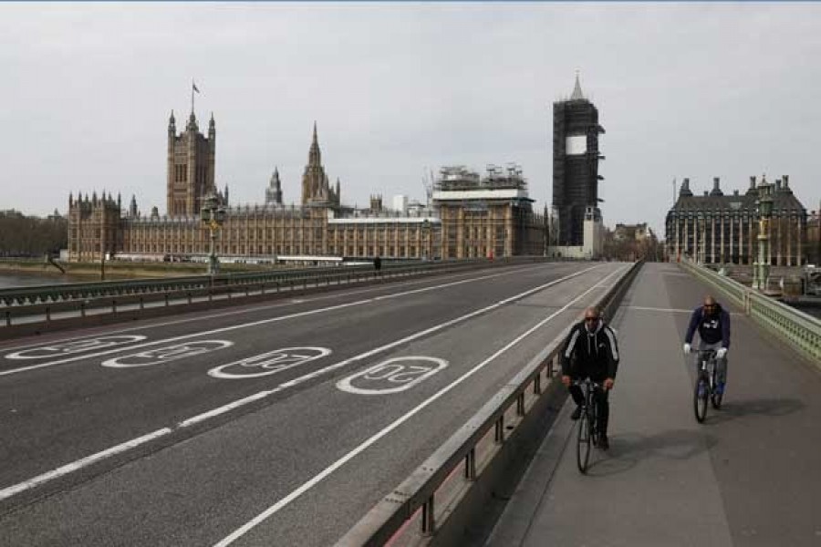 UK economy shrinks by record 20.4pc in April