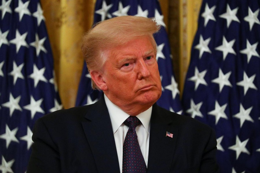 US President Donald Trump speaks about a Trump administration plan aimed at helping to prevent suicides by US veterans and other Americans, in the East Room at the White House in Washington, US on June 17, 2020 — Reuters photo