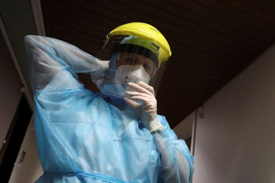 A nurse is seen in the coronavirus disease (Covid-19) unit at the CHR Centre Hospitalier Regional de la Citadelle Hospital in Liege, Belgium on June 16, 2020 — Reuters/Files