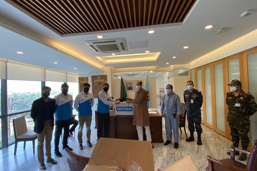 Decathlon Bangladesh donates non-surgical masks to DNCC   