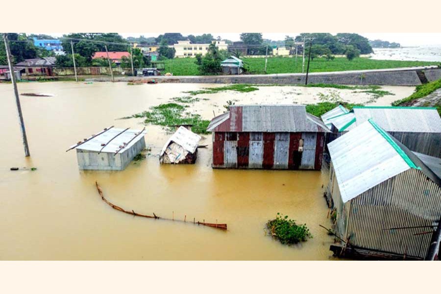 Flood situation worsens in Netrakona district