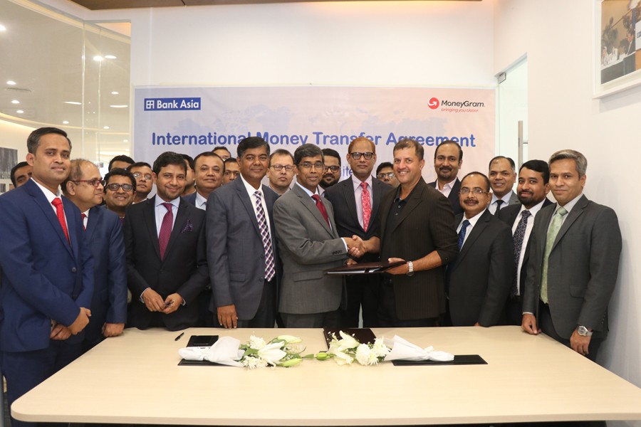 Bank Asia and MoneyGram  sign agreement to offer remittance services
