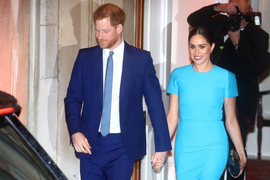 Britain's Prince Harry and his wife, Meghan, Duchess of Sussex, leave after attending the Endeavour Fund Awards in London, Britain on March 5, 2020 — Reuters/Files