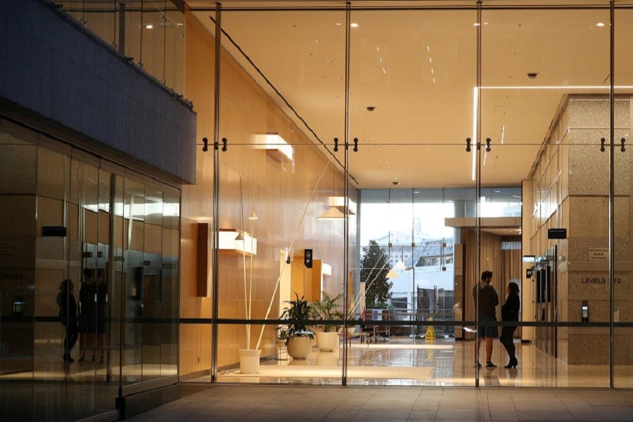 People are seen on the ground floor of an office building amidst the easing of the coronavirus disease (Covid-19) restrictions in the Central Business District of Sydney, Australia, June 03, 2020 — Reuters/Files