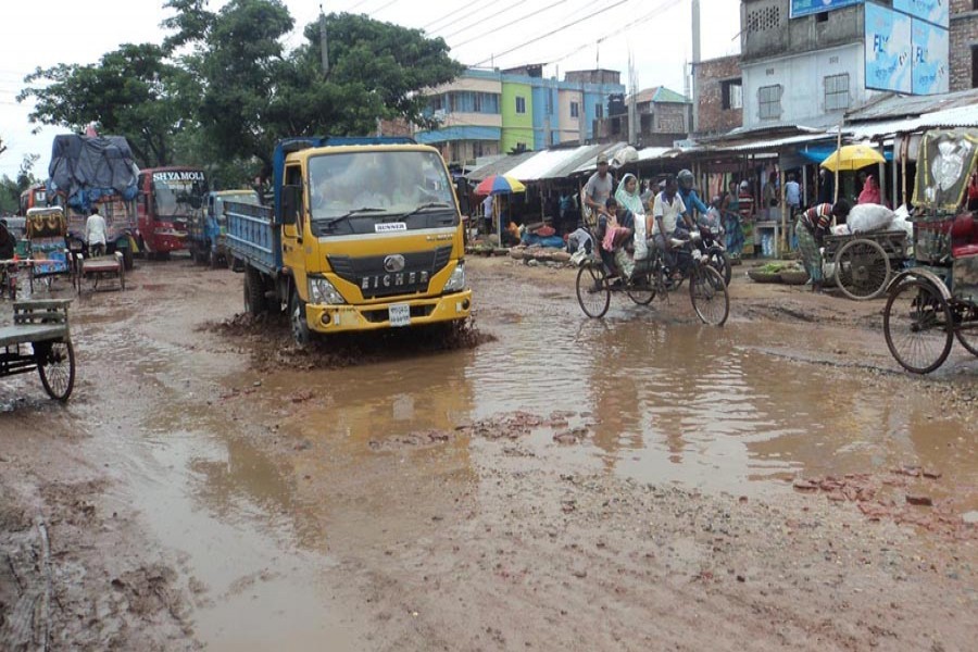 Ctg roads in bad state in monsoon