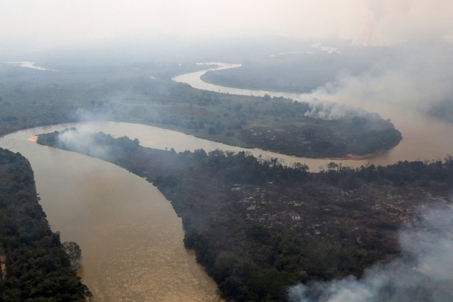 Brazil's Pantanal, world's largest wetland, burns from above and below