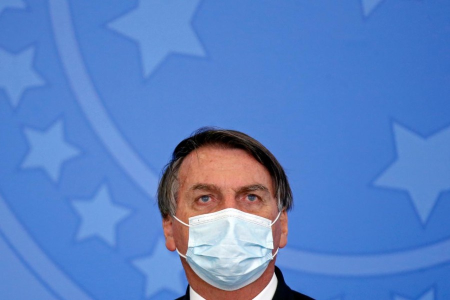 Brazil's President Jair Bolsonaro looks on during a ceremony at the Planalto Palace in Brasilia, Brazil on September 2, 2020 — Reuters photo