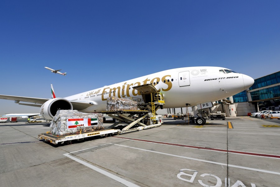Emirates transports 160,000 kgs of relief goods to Beirut