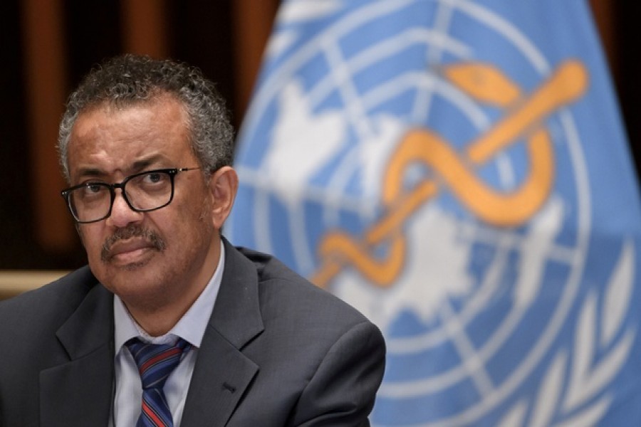 World Health Organisation Director-General Tedros Adhanom Ghebreyesus attends a news conference in Geneva. Reuters