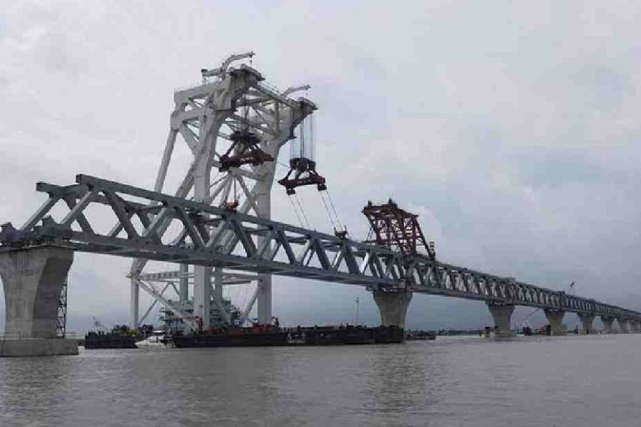 5,100 metres of Padma Bridge visible after installation of 34th span