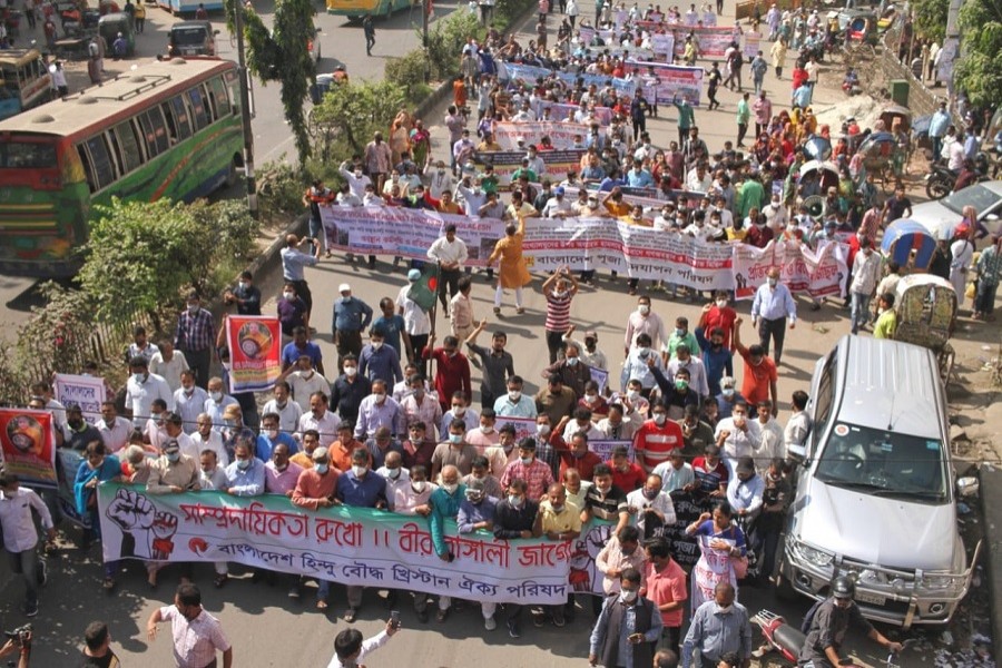 Bangladesh’s minorities protest attacks on them