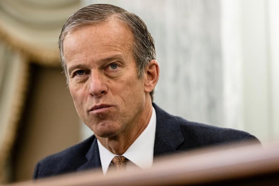 US Senator John Thune (R-S.D.) speaks during a Senate Commerce, Science, and Transportation Subcommittee hearing on Capitol Hill, in Washington, D.C., US on December 10, 2020 — Pool via REUTERS