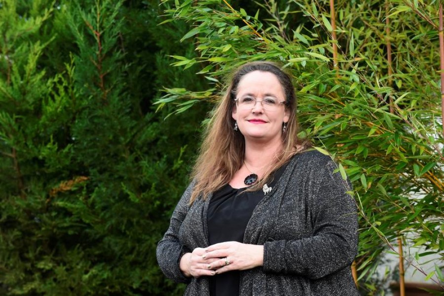 Professor Jill Atkins of the University of Sheffield poses in her garden in Brecon, Wales, Britain on December 14, 2020 — Reuters photo