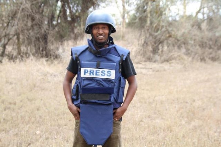 A photograph from the family album shows Reuters cameraman Kumerra Gemechu in this picture released on December 27, 2020. Handout via REUTERS