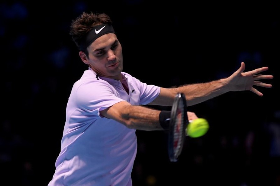 Switzerland's Roger Federer seen in action in this undated Reuters photo