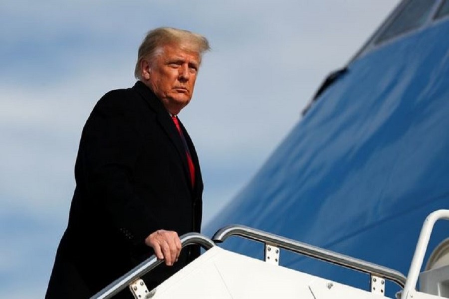 US President Donald Trump boards Air Force One at Joint Base Andrews, Maryland, US, December 12, 2020 — Reuters/Files